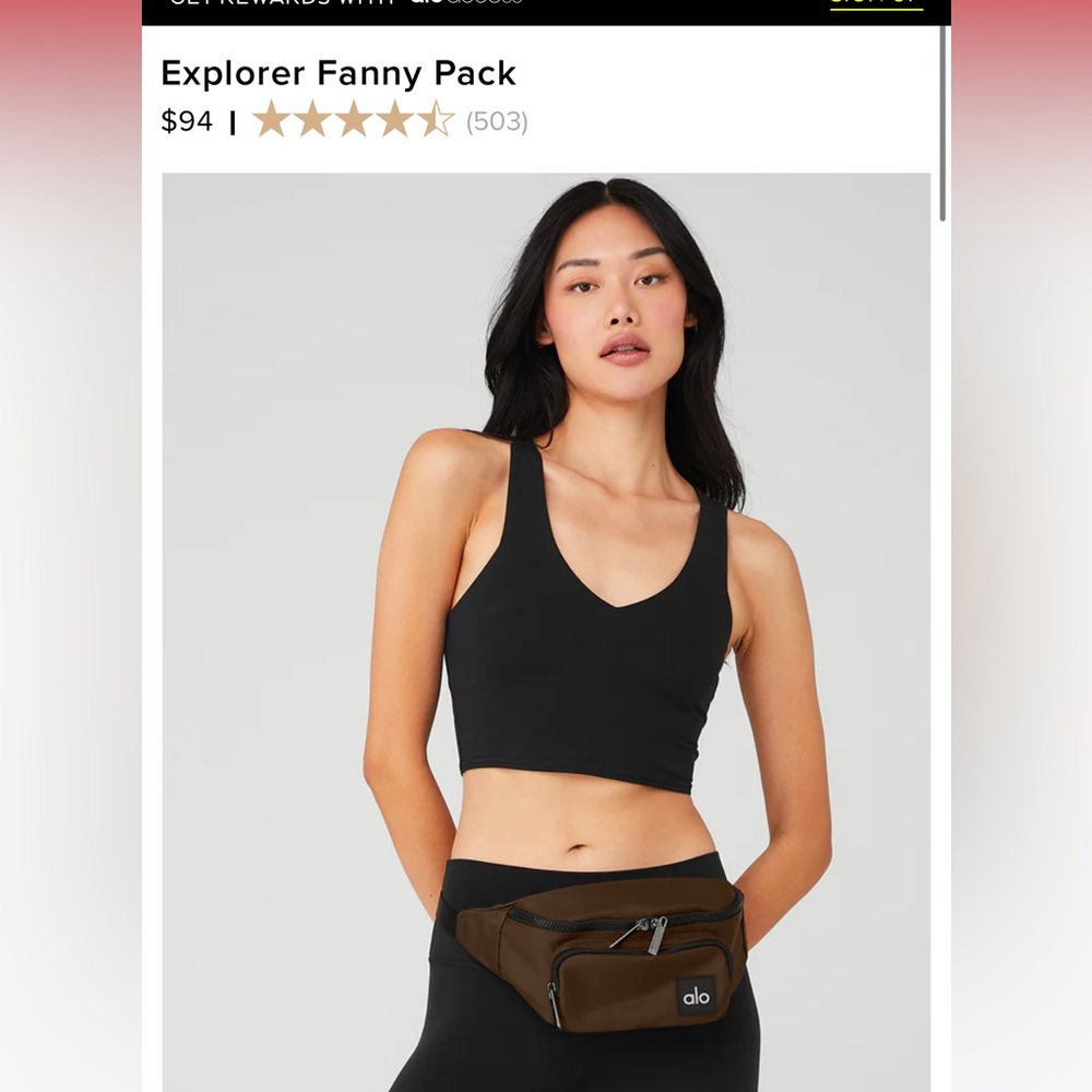 ALO Yoga Brown Belt Bag - Picture 5 of 6